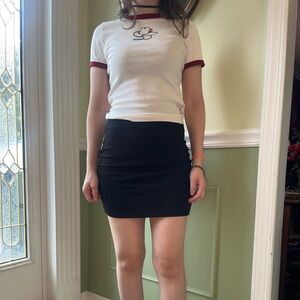 Charlotte Russe Y2K black lace up bodycon skirt